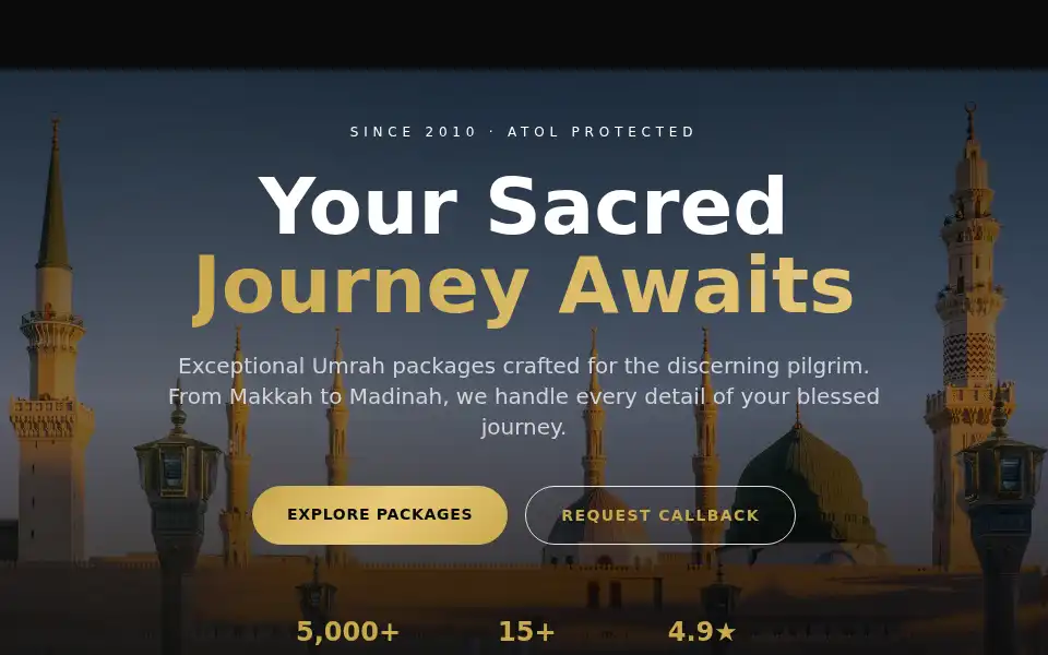 Screenshot of umraholidays.co.uk