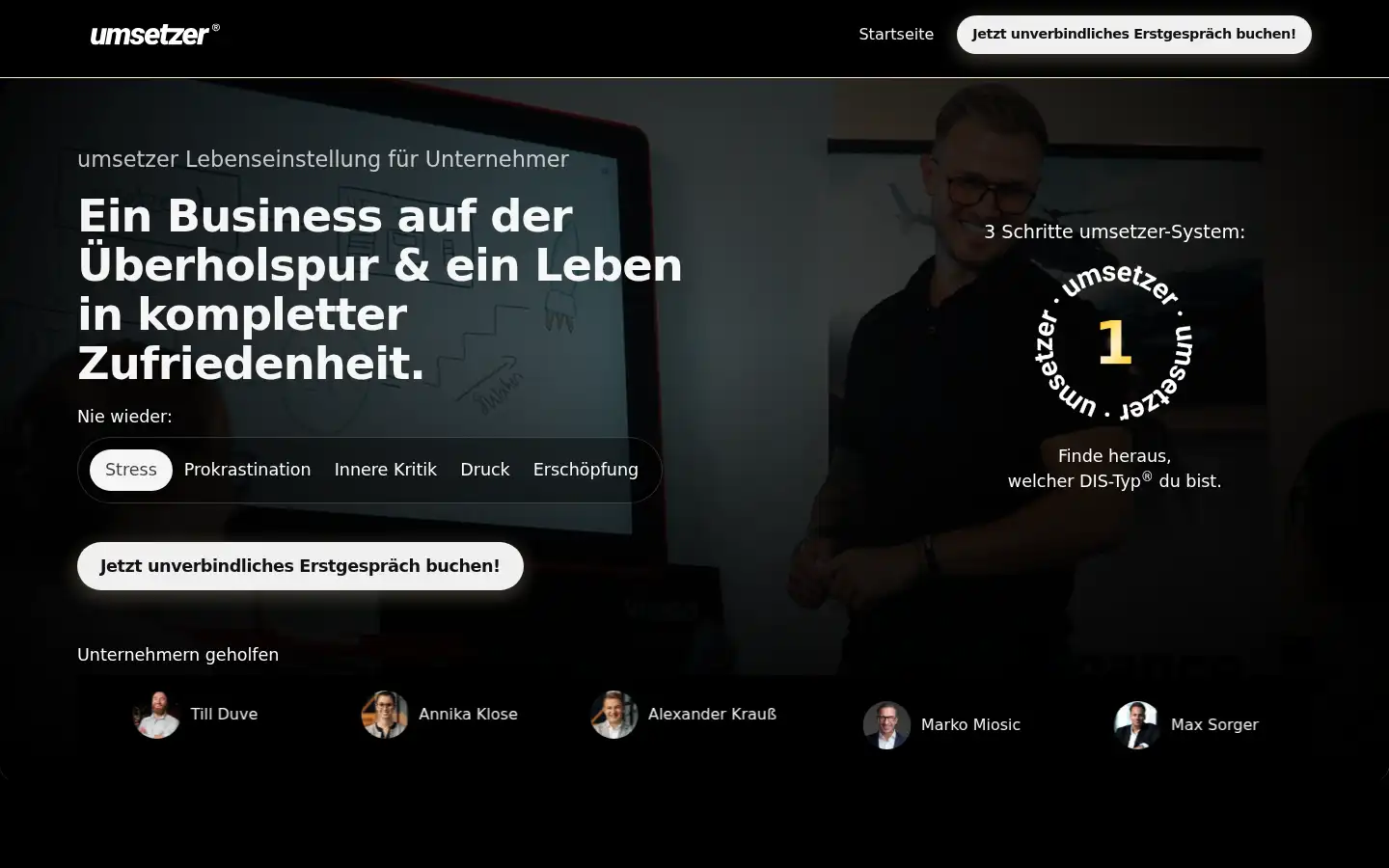 Screenshot of umsetzer.de