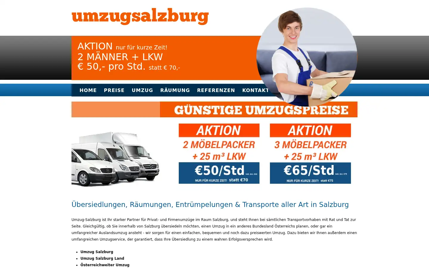 Screenshot of umzugsalzburg.at