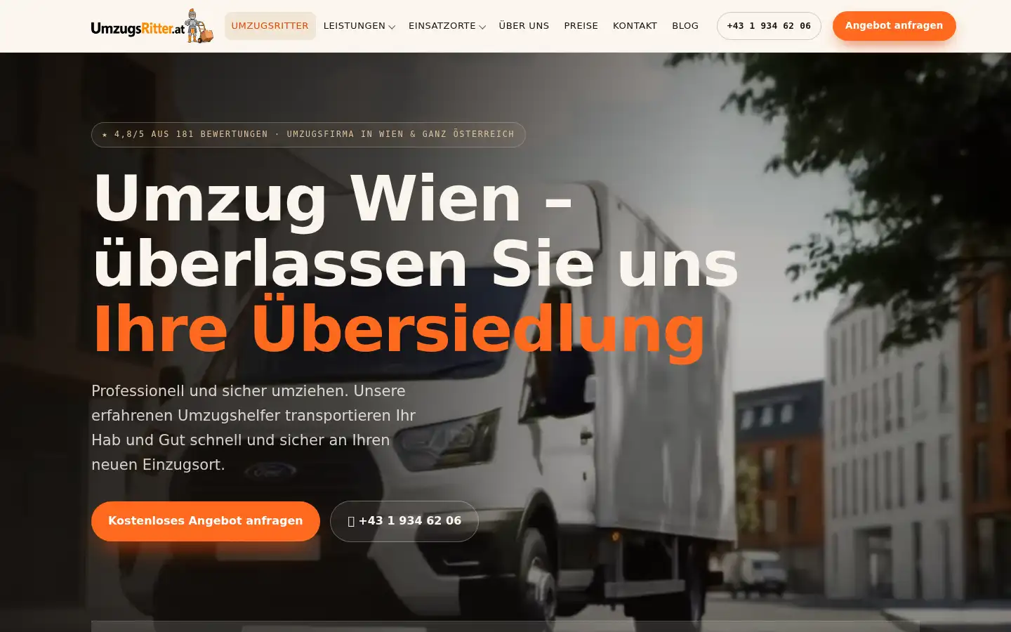 Screenshot of umzugsritter.at