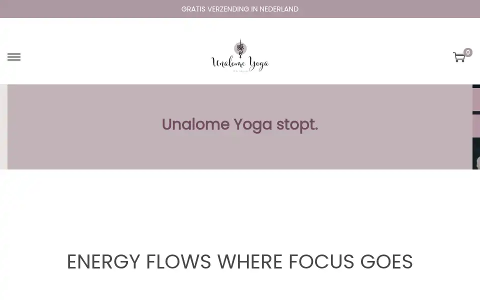 Screenshot of unalomeyoga.nl