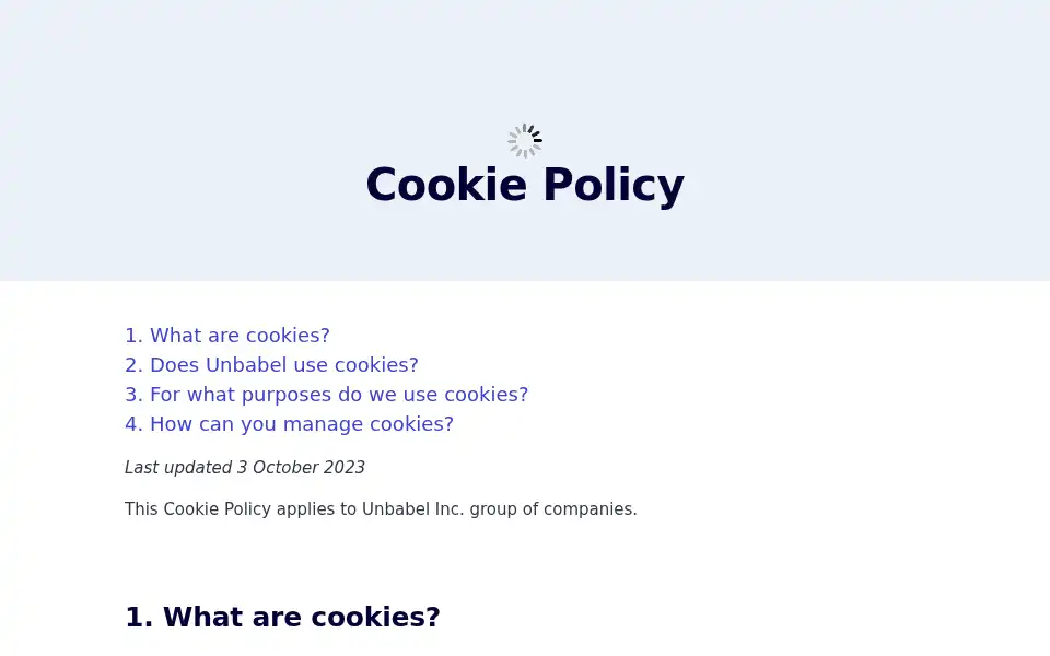 Screenshot of unbabel.com