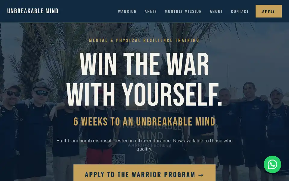 Screenshot of unbreakablemind.co
