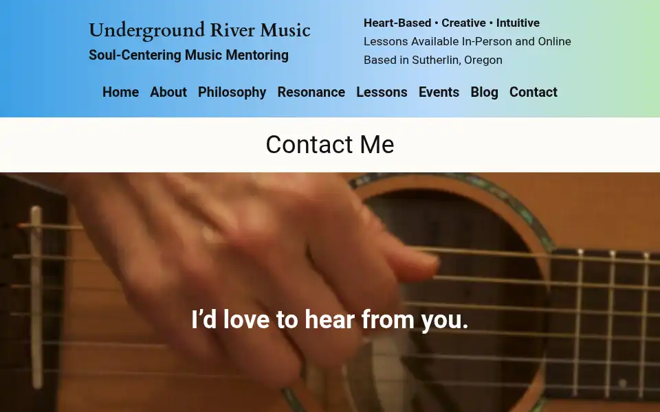 Screenshot of undergroundrivermusic.com