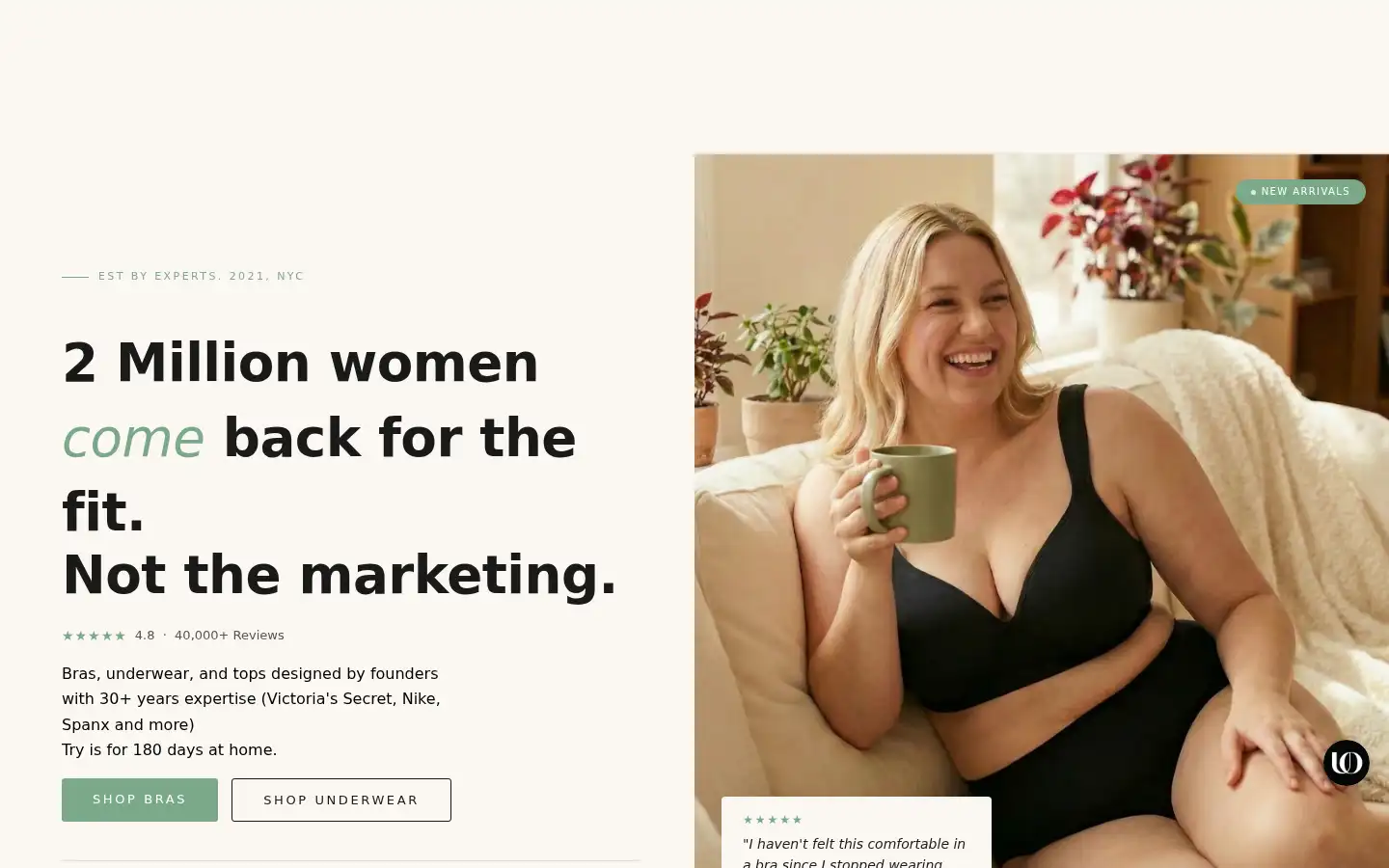 Screenshot of underoutfit.com