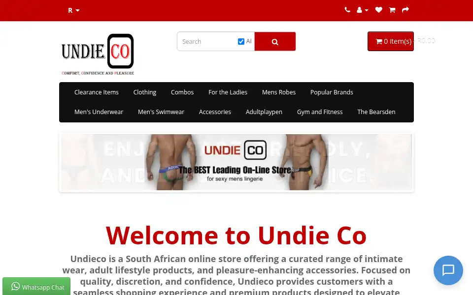 Screenshot of undieco.co.za