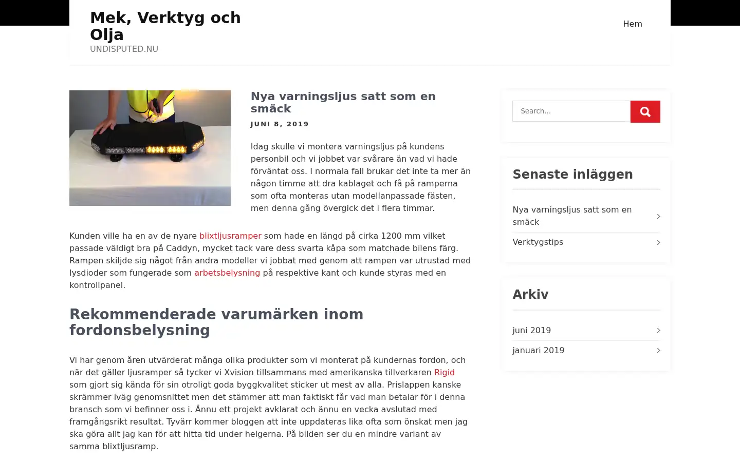 Screenshot of undisputed.se