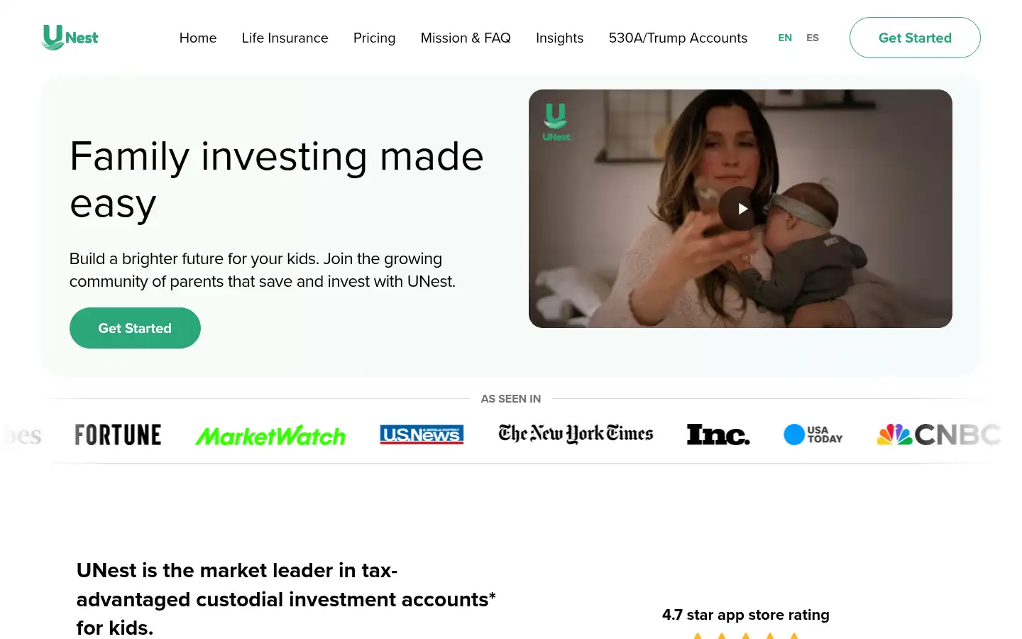 Screenshot of unest.co