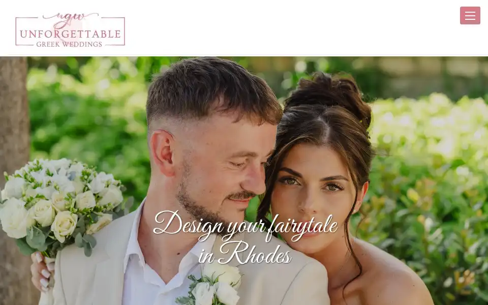 Screenshot of unforgettablerhodesweddings.com