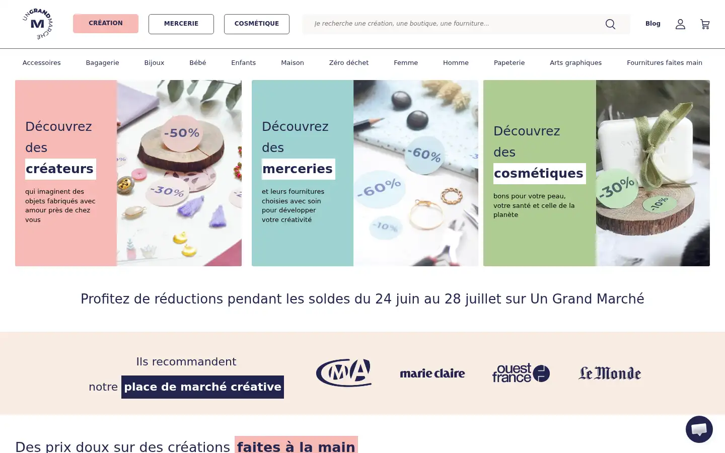 Screenshot of ungrandmarche.fr