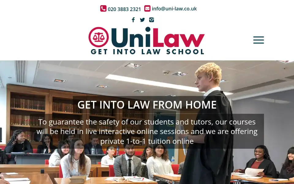 Screenshot of uni-law.co.uk
