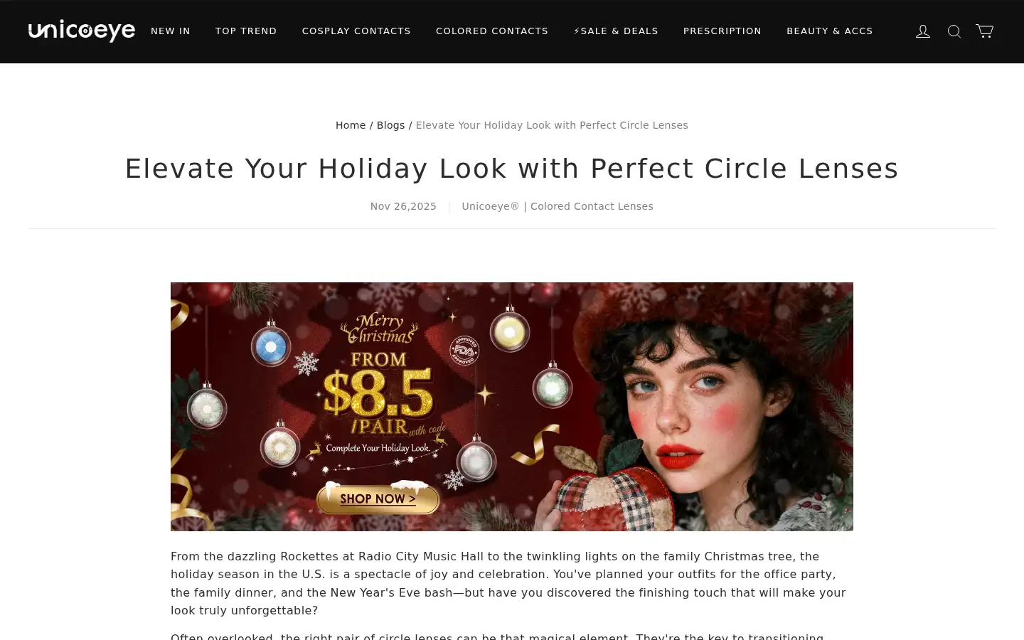 Screenshot of unicoeye.com