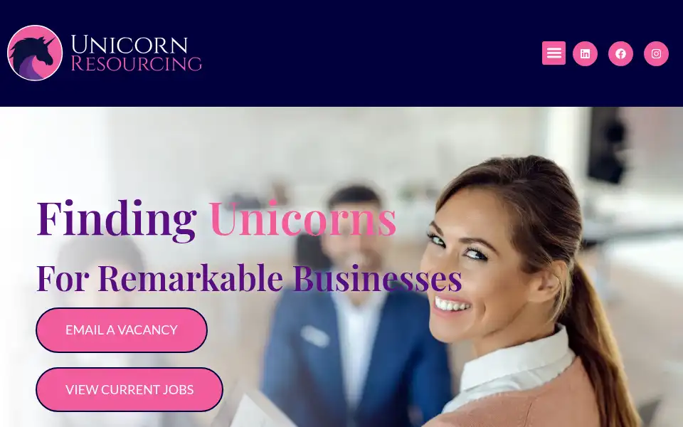 Screenshot of unicornresourcing.co.uk