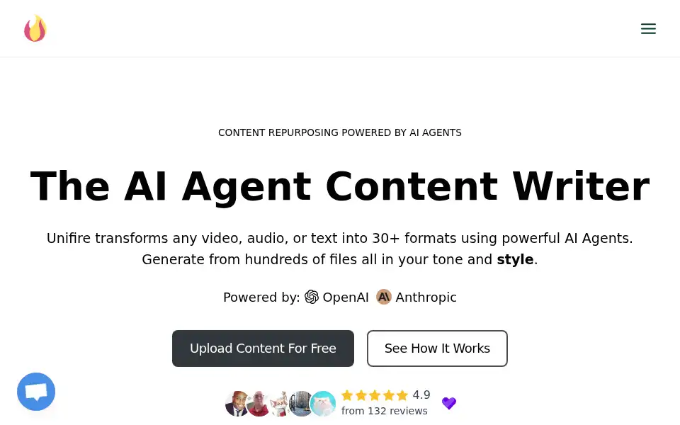 Screenshot of unifire.ai