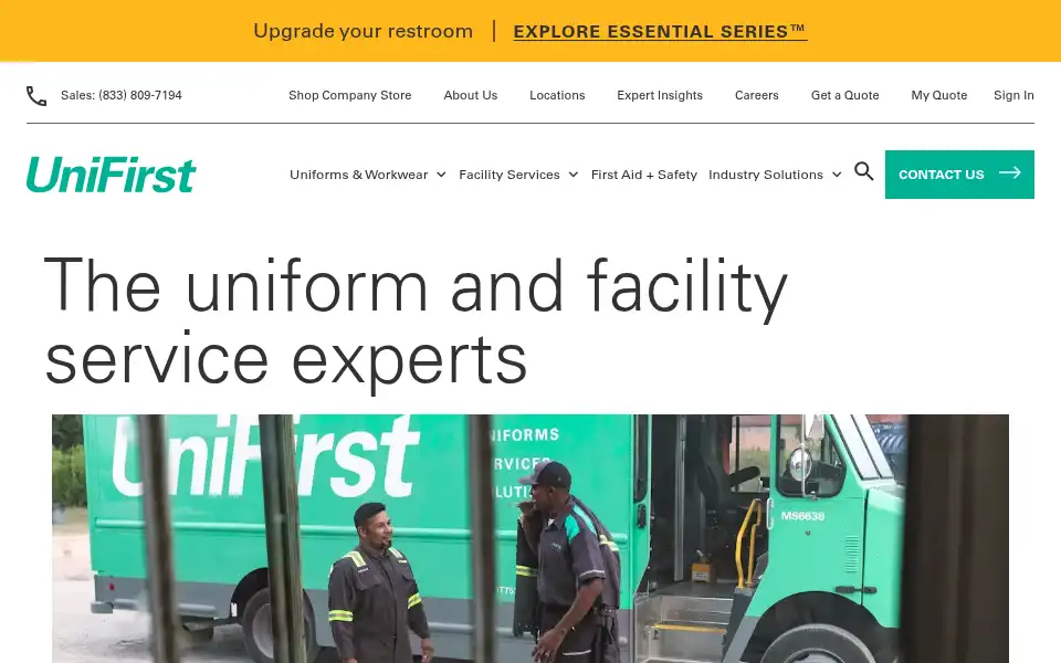 Screenshot of unifirst.com
