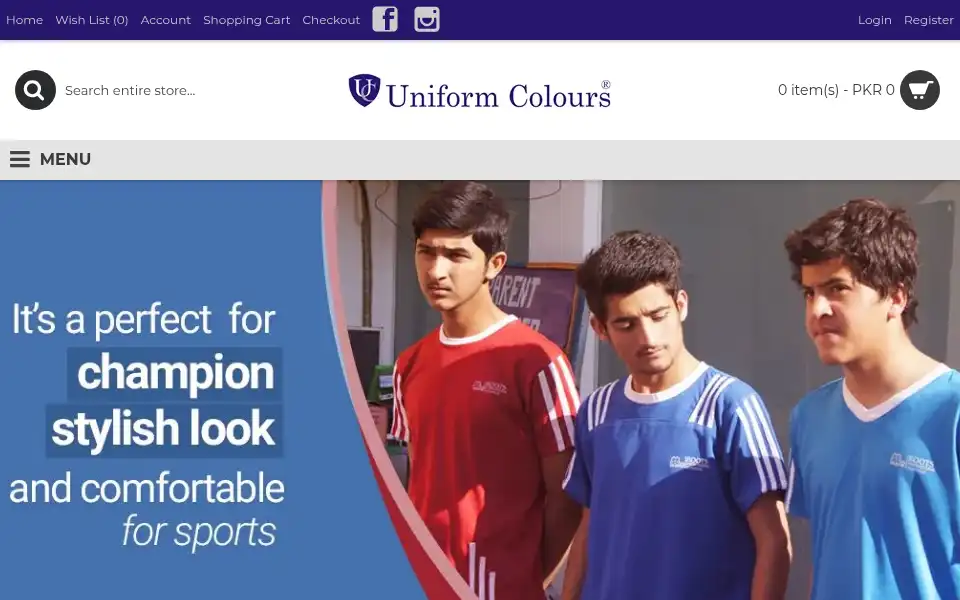 Screenshot of uniformcolours.com