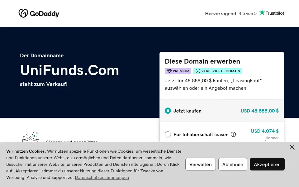 Screenshot of unifunds.com