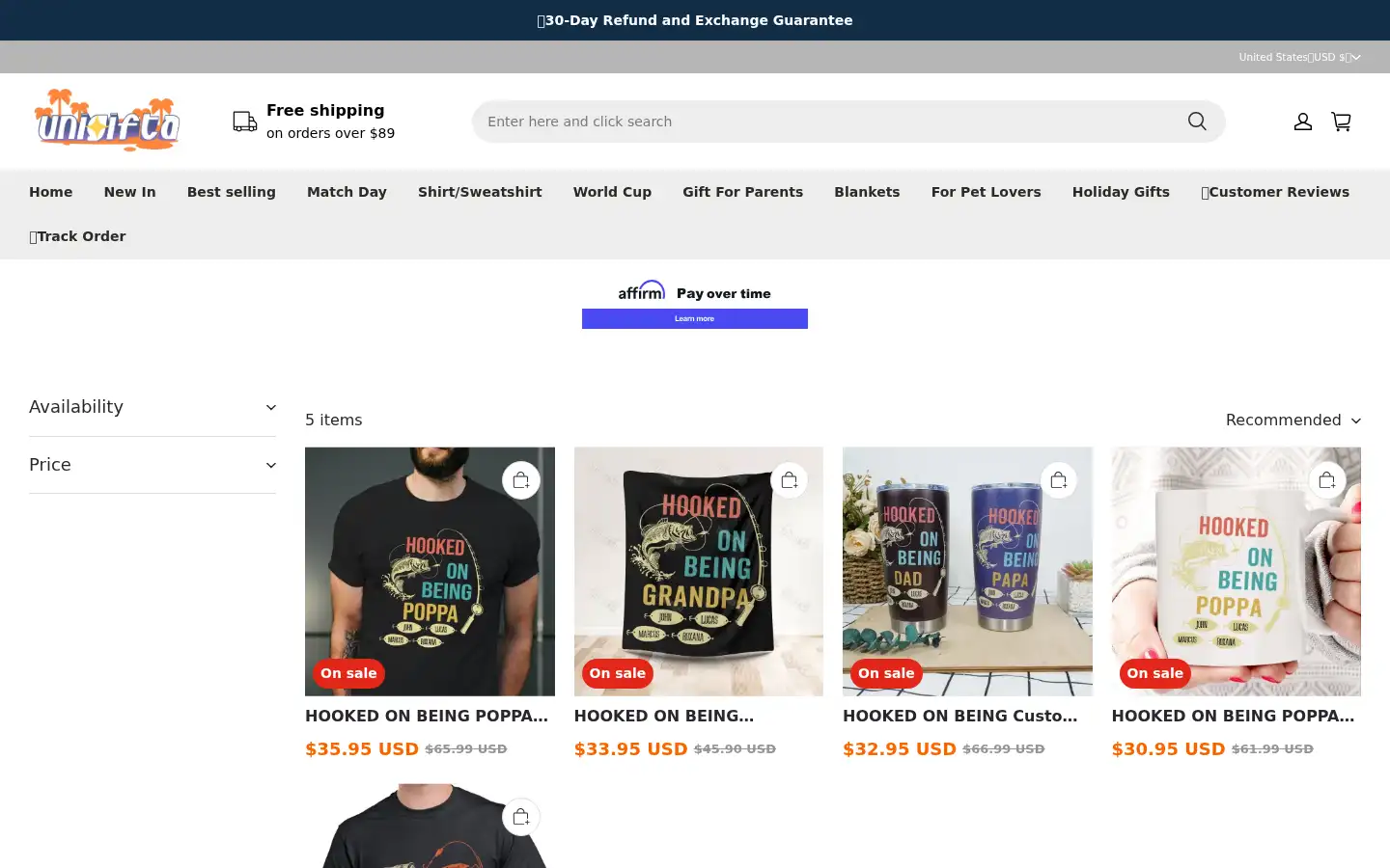 Screenshot of unigifta.com