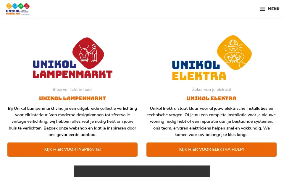 Screenshot of unikol-nederland.nl