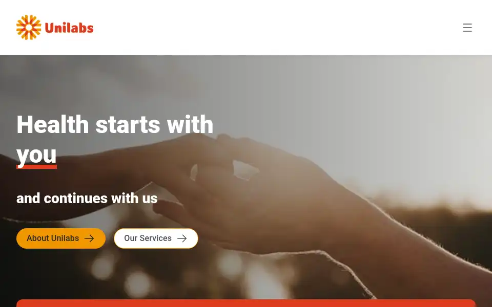 Screenshot of unilabs.com