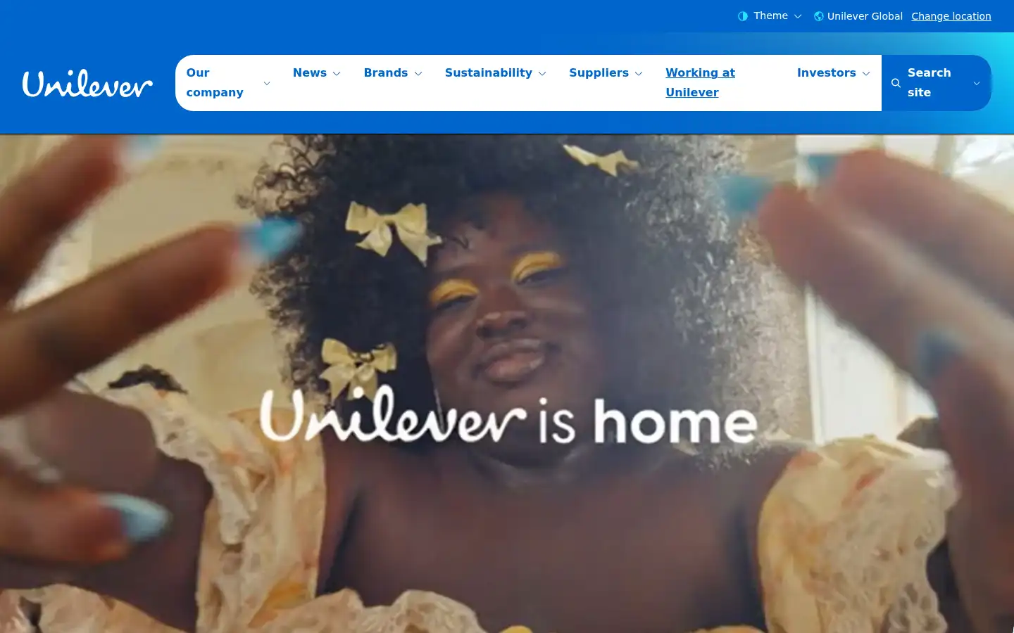 Screenshot of unilever.com