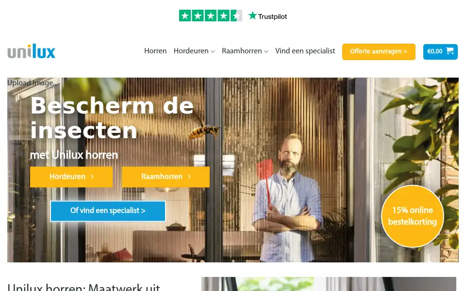 Screenshot of unilux.nl