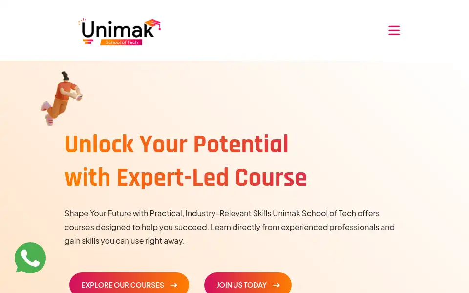 Screenshot of unimakschooloftech.com