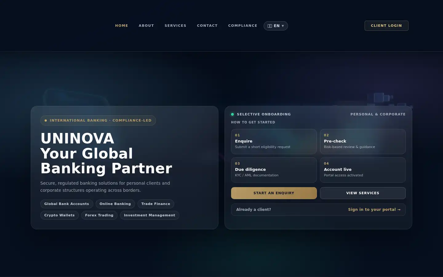 Screenshot of uninovabank.com