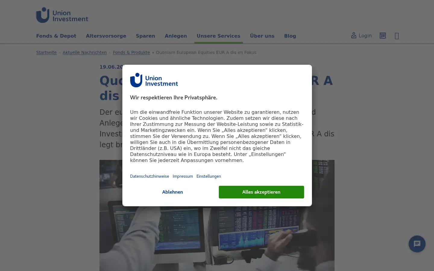 Screenshot of union-investment.de
