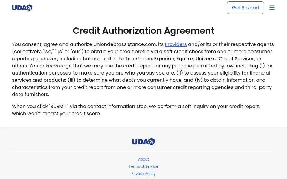 Screenshot of uniondebtassistance.com