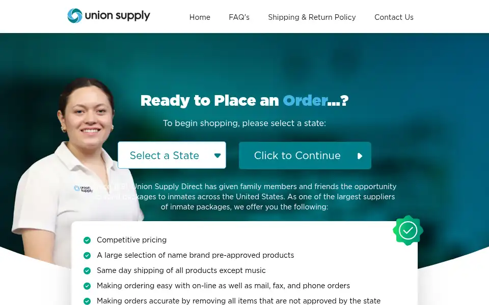 Screenshot of unionsupplydirect.com