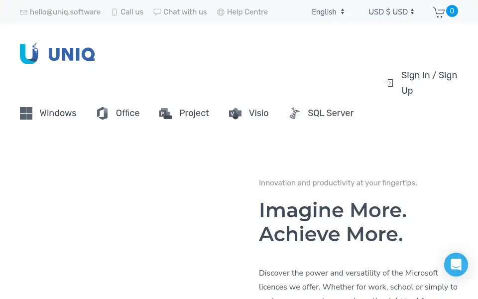 Screenshot of uniq.software