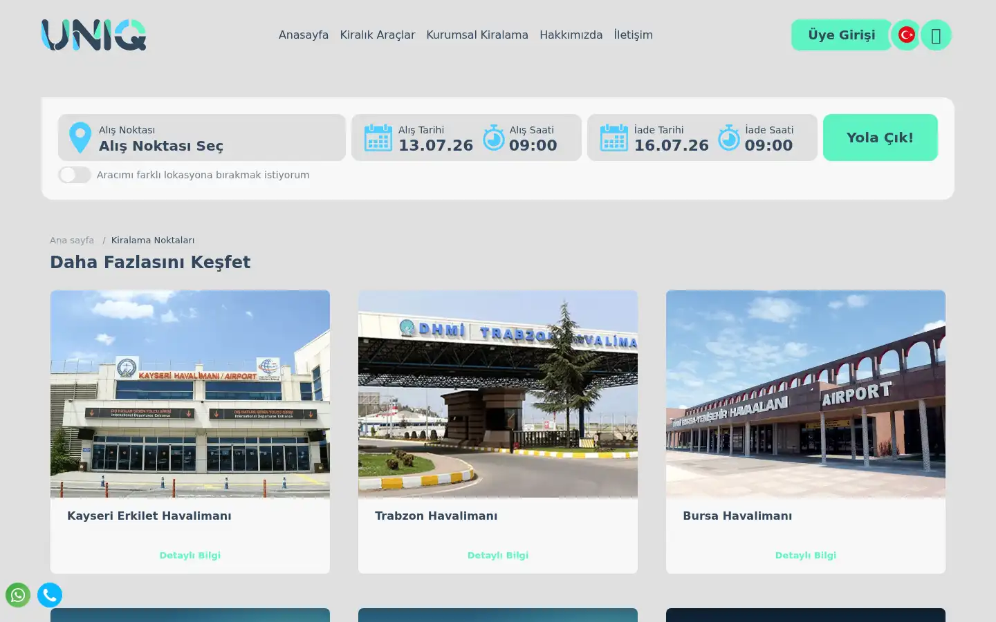 Screenshot of uniqcarrental.com