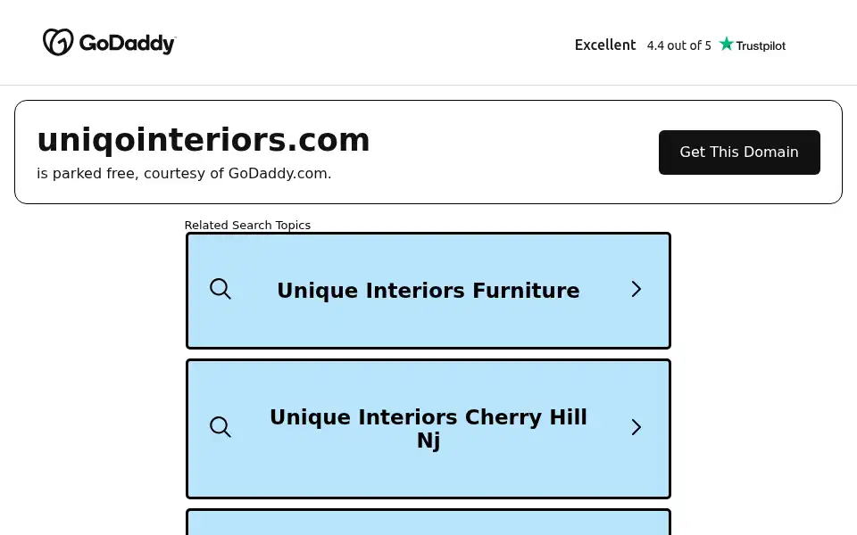 Screenshot of uniqointeriors.com