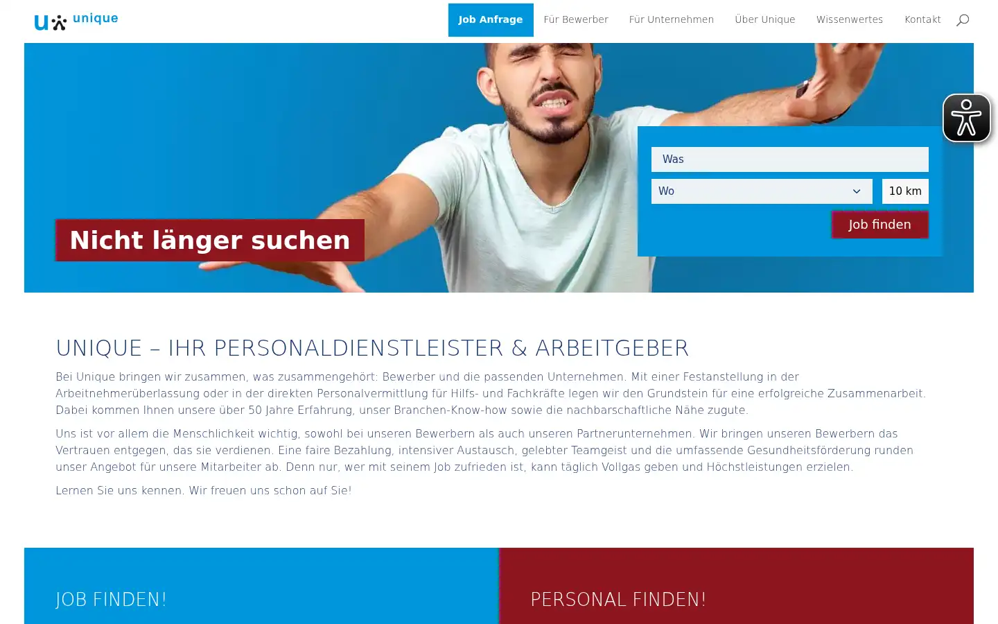 Screenshot of unique-care24.de