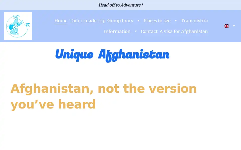 Screenshot of uniqueafghanistan.com