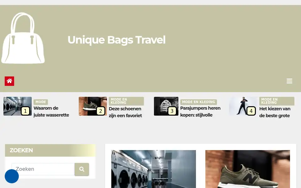 Screenshot of uniquebagstravel.nl