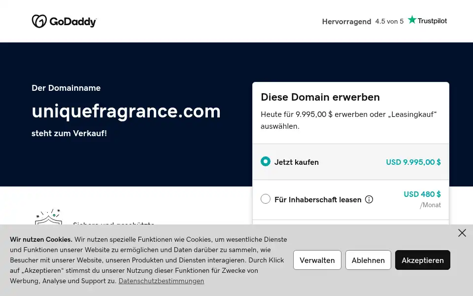 Screenshot of uniquefragrance.com