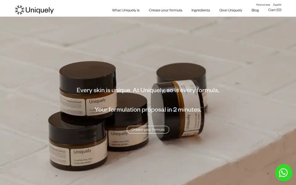 Screenshot of uniquelyhonestcosmetics.com