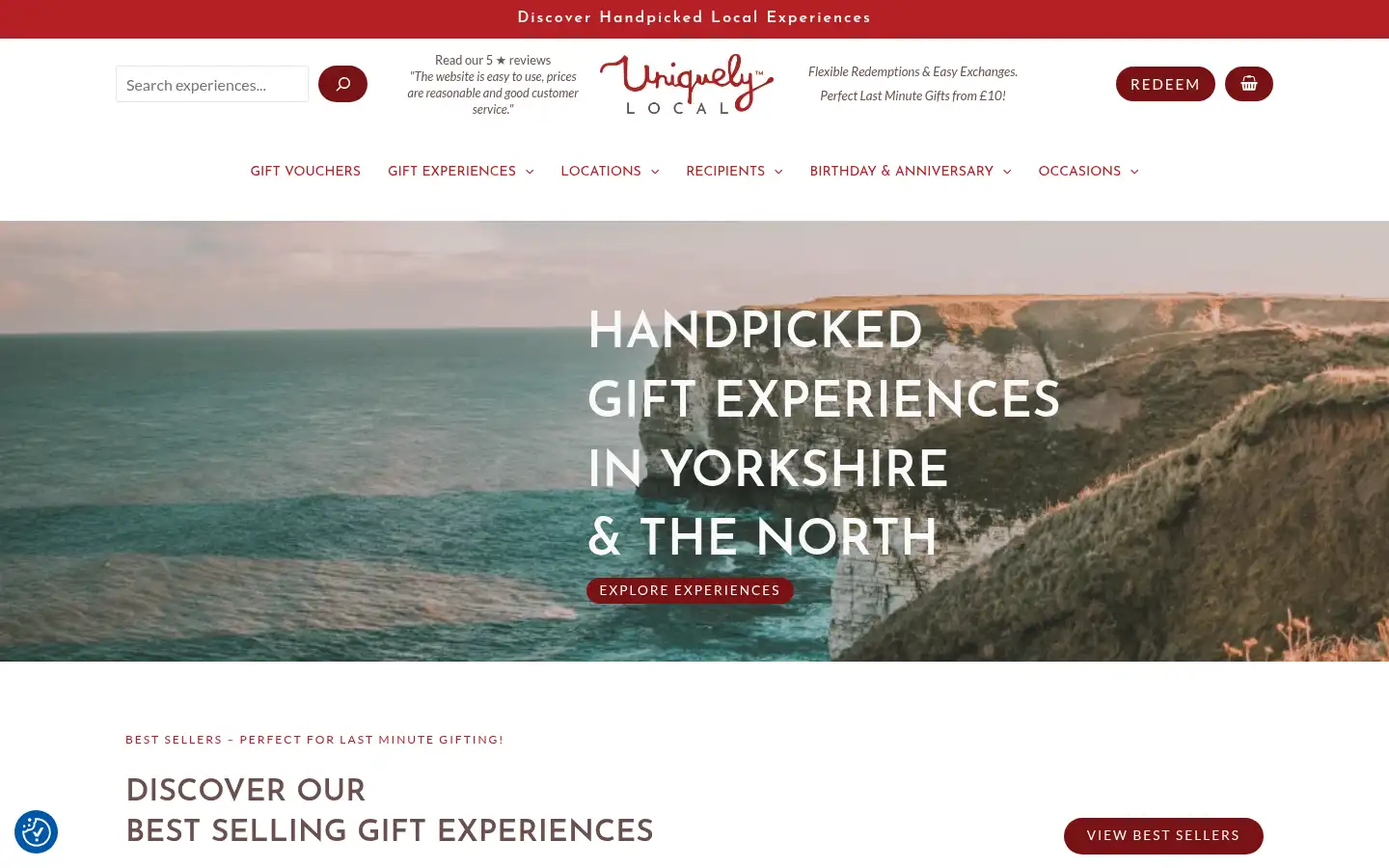 Screenshot of uniquelylocal.co.uk