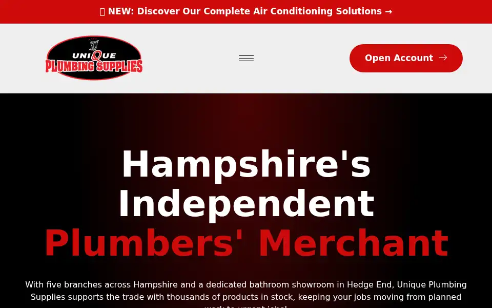 Screenshot of uniqueplumbingsupplies.co.uk