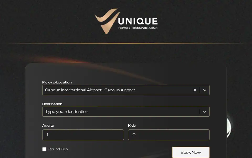 Screenshot of uniqueprivatetransportation.com