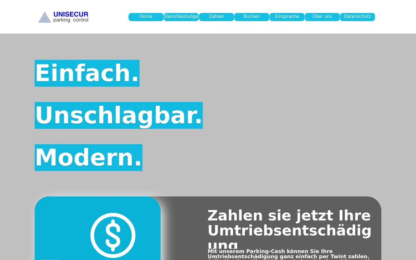 Screenshot of unisecur.ch