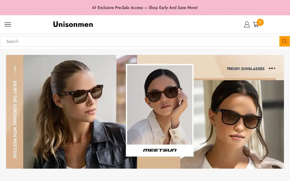 Screenshot of unisonmen.co.uk