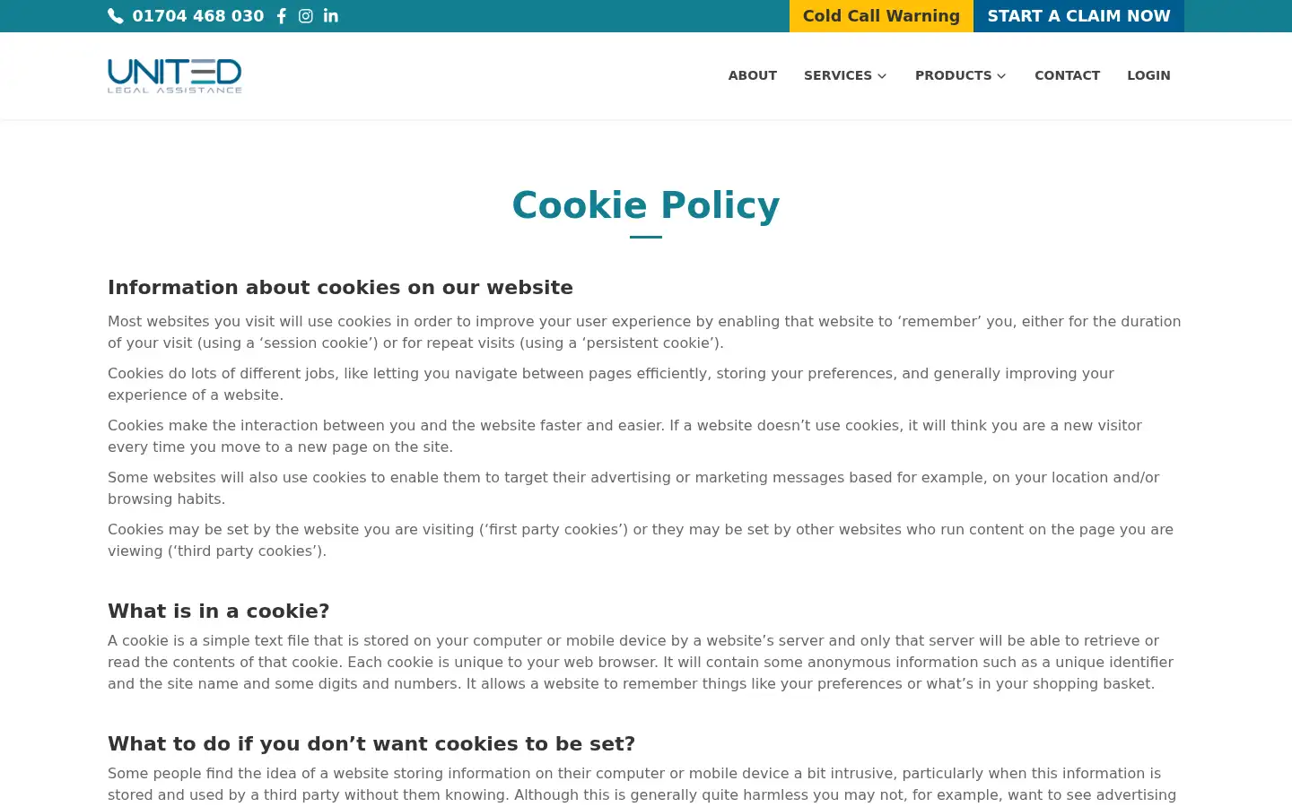 Screenshot of united-legal.co.uk