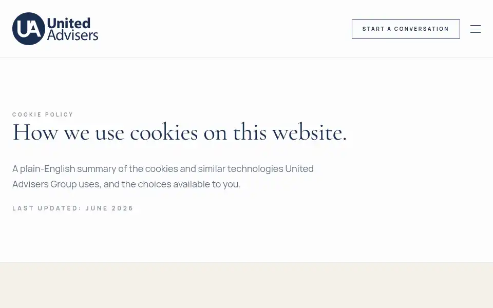 Screenshot of unitedadvisersgroup.com