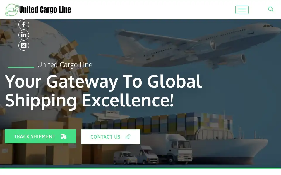 Screenshot of unitedcargoline.com