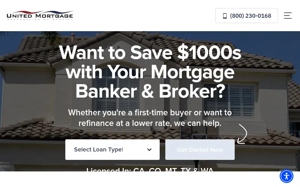 Screenshot of unitedforloans.com