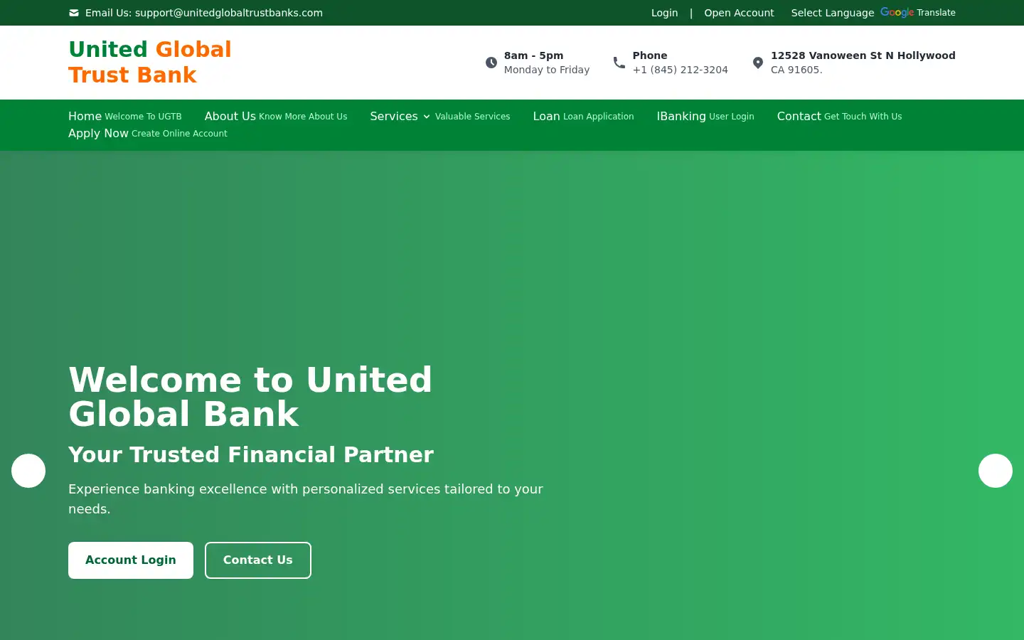Screenshot of unitedglobaltrustbanks.com