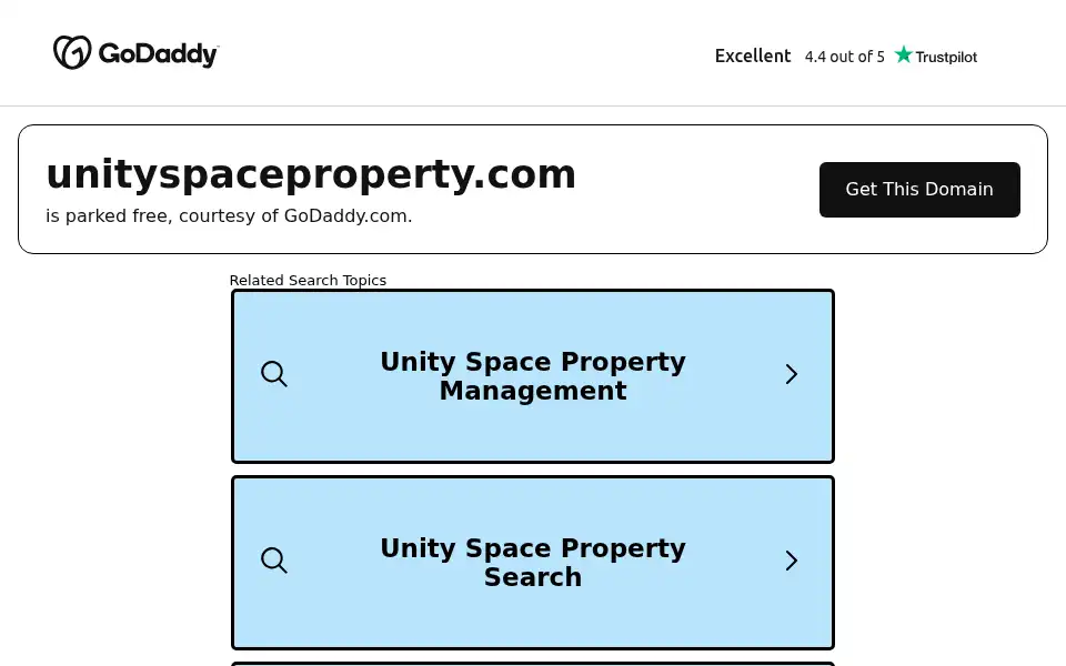 Screenshot of unityspaceproperty.com